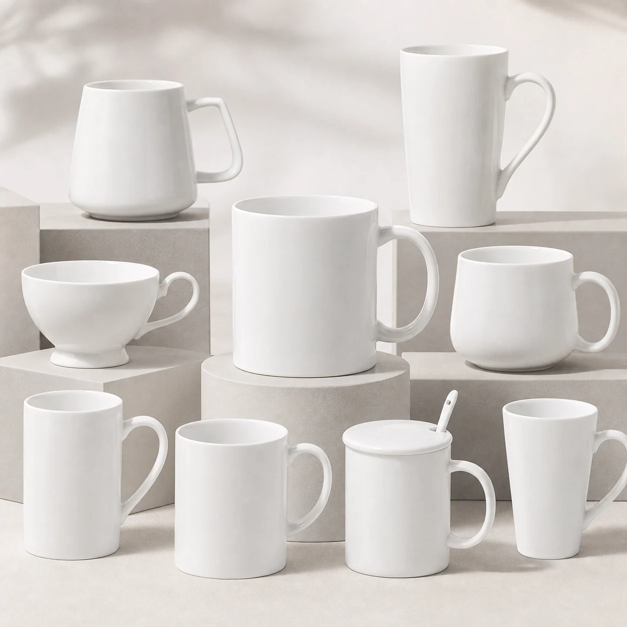 Private label ceramic mug shapes for brand programs