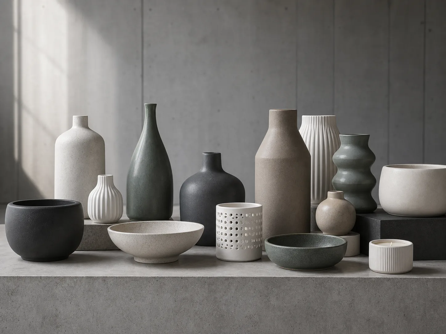 Ceramic vases decorative bowls planters candle vessels and tabletop objects