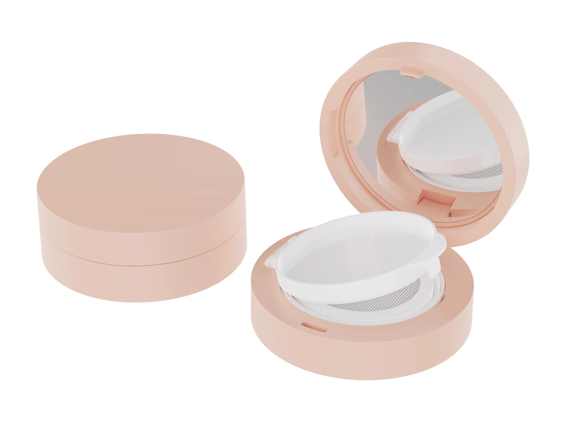 Round cushion compact