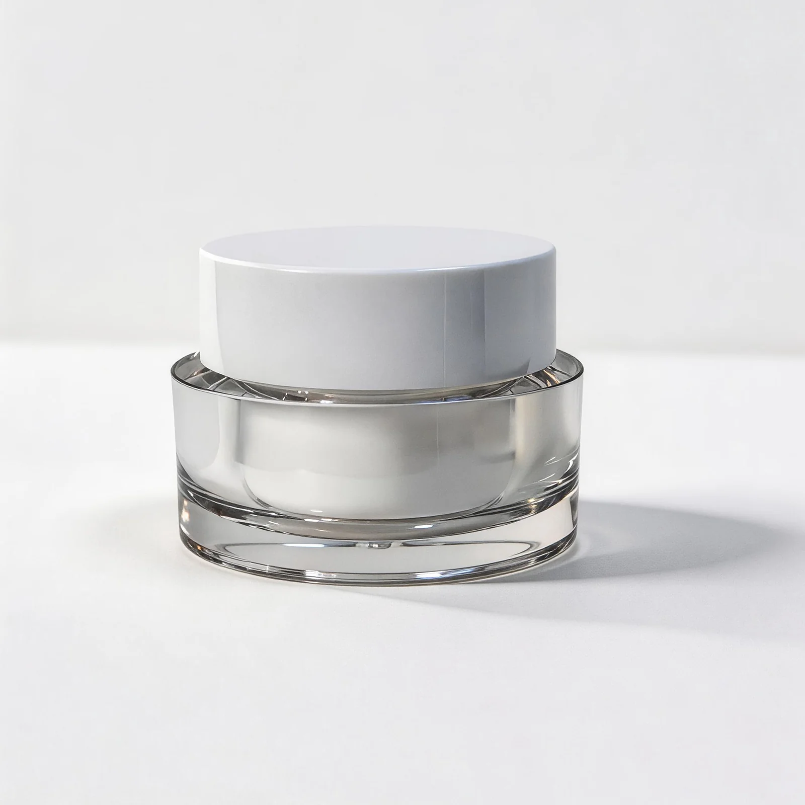Compact double-wall cream jar