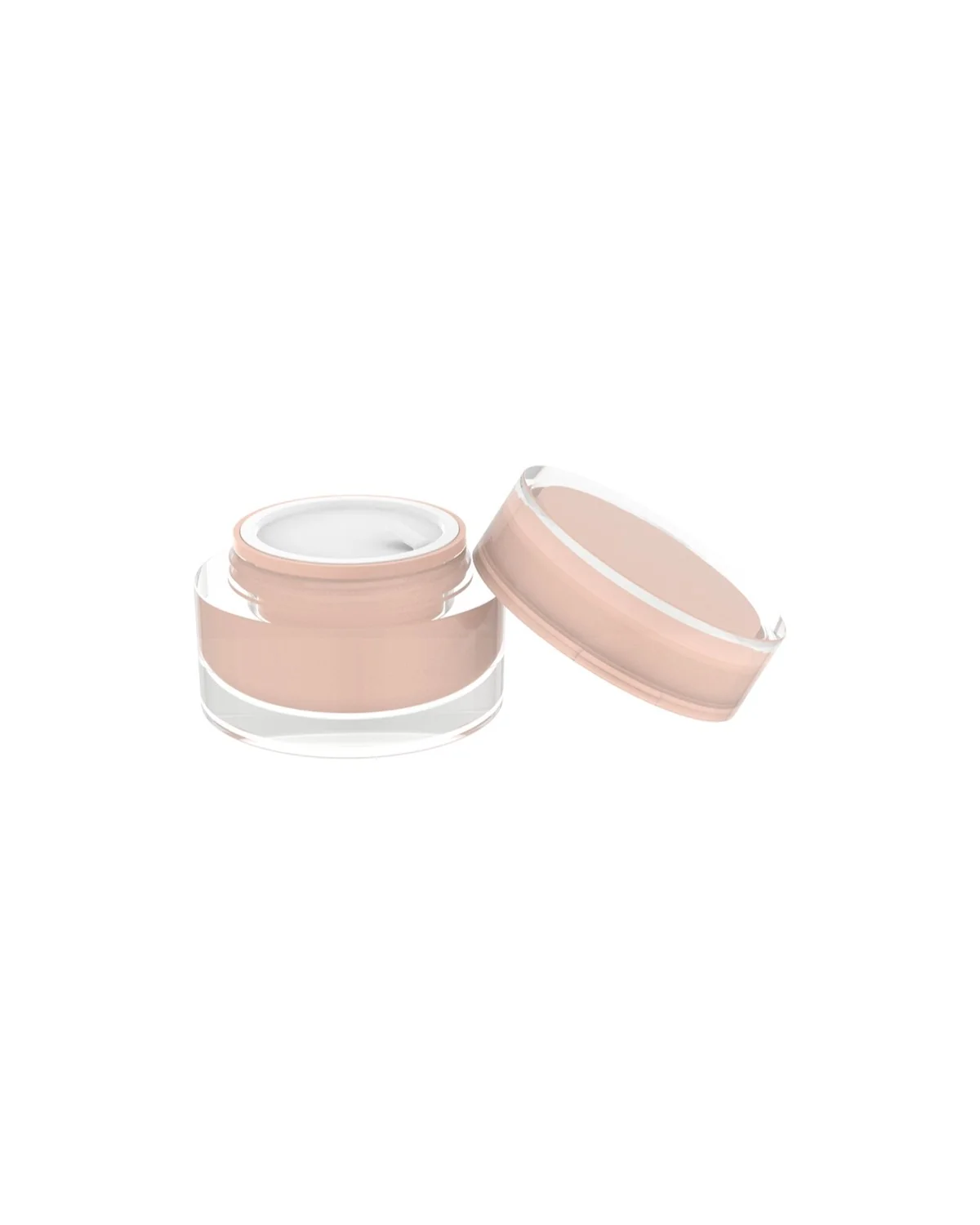 Diamond-cap double-wall cream jar