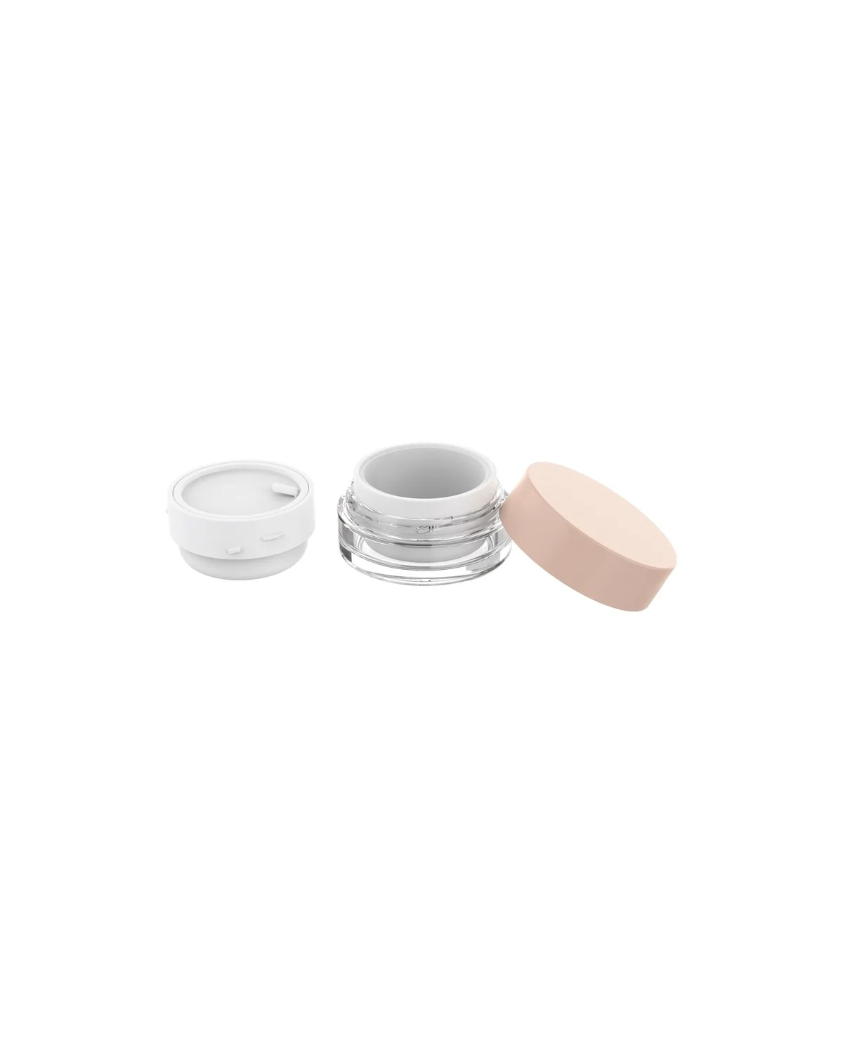Refillable inner-cup cream jar