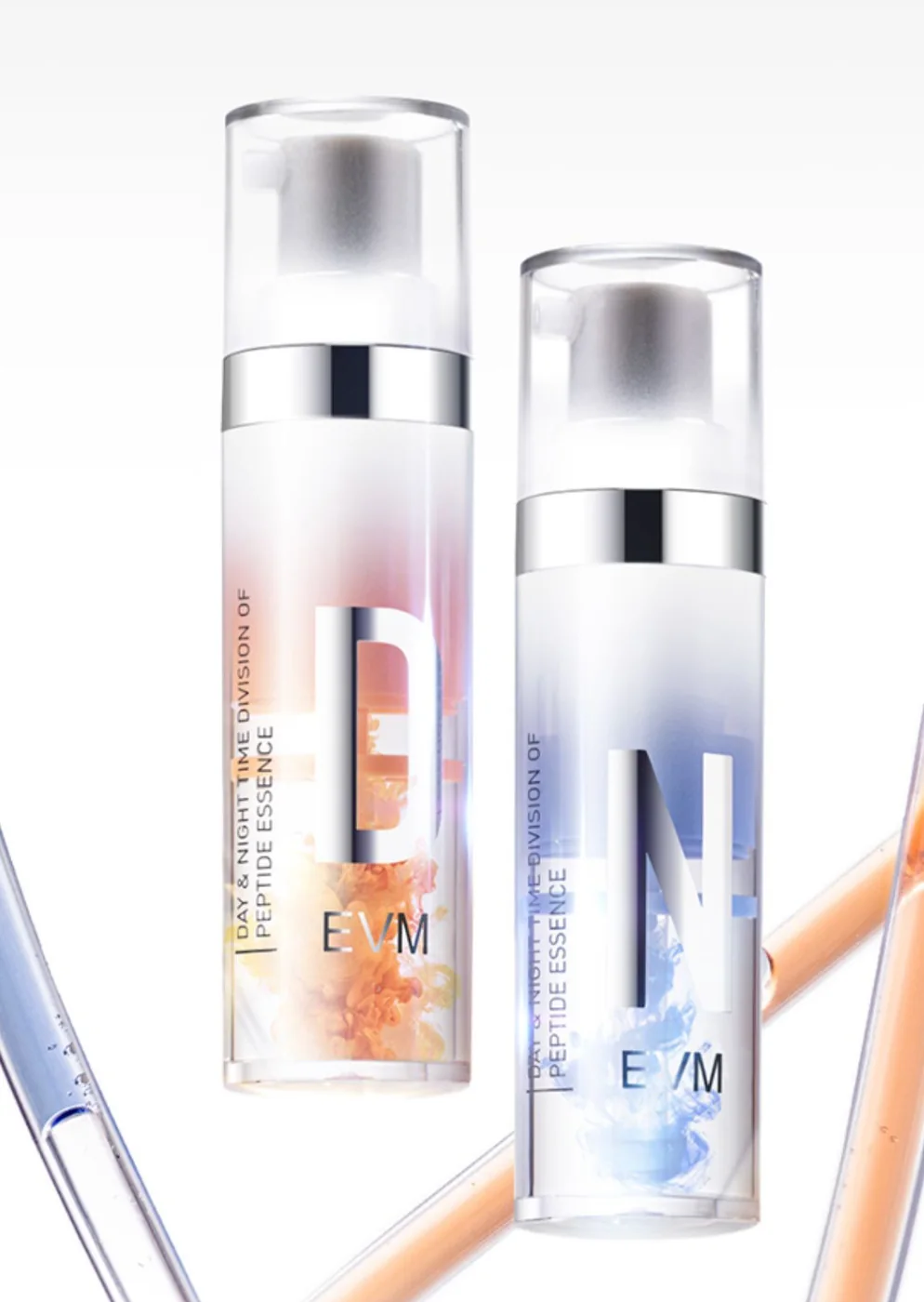 Dual-chamber skincare bottle