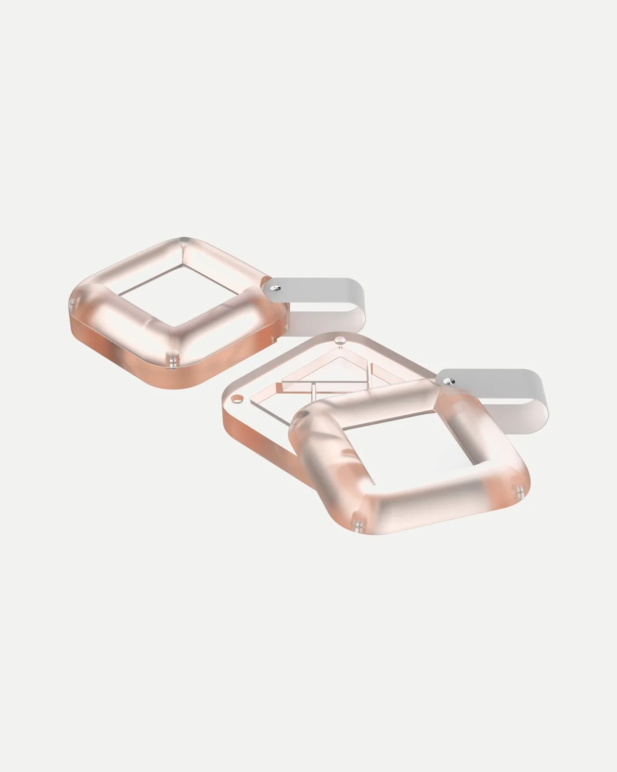 Rotating square makeup compact
