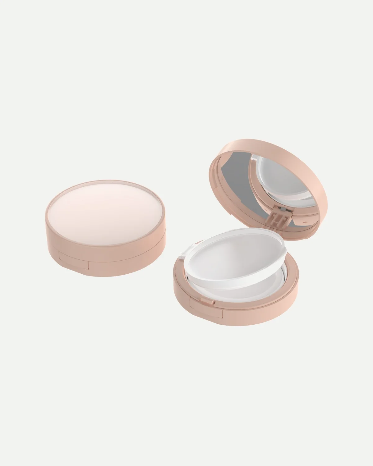 Round powder compact