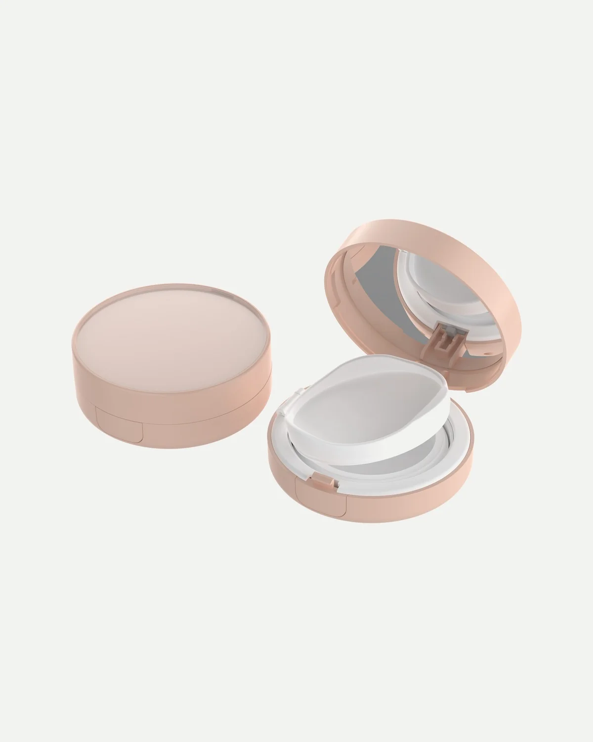 Round powder compact