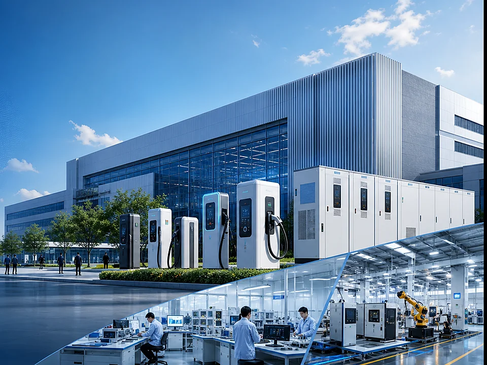Hifuture EV charging manufacturing base and product showcase
