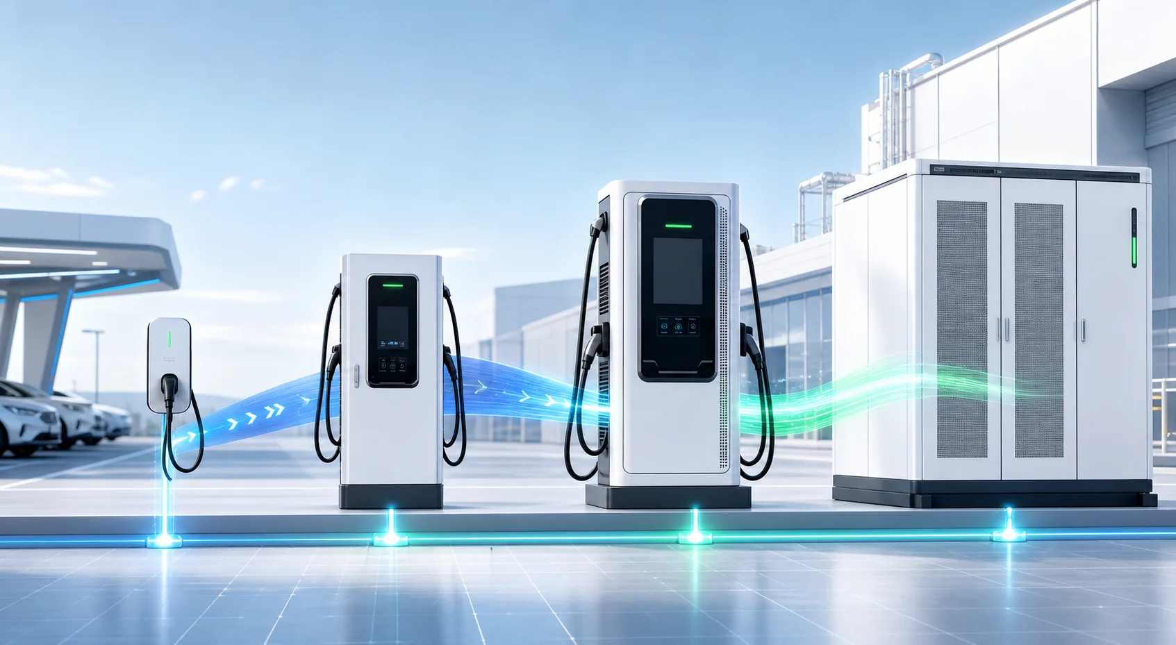 Hifuture full spectrum EV charging power matrix from compact chargers to ultra-high-power supercharging systems