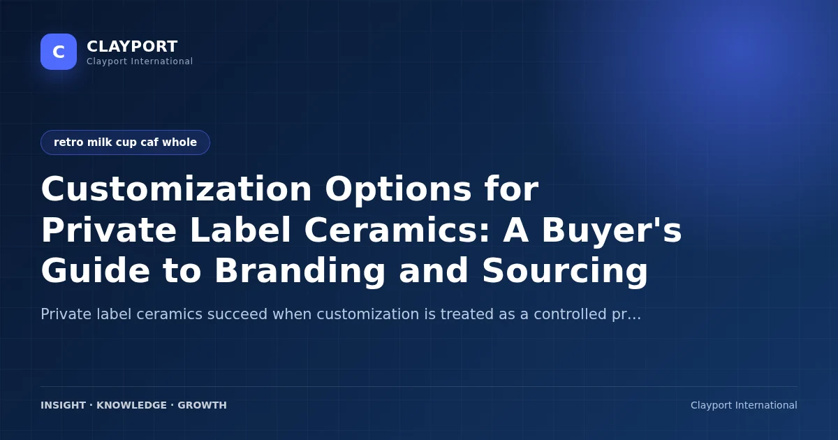 Customization Options for Private Label Ceramics: A Buyer's Guide to Branding and Sourcing