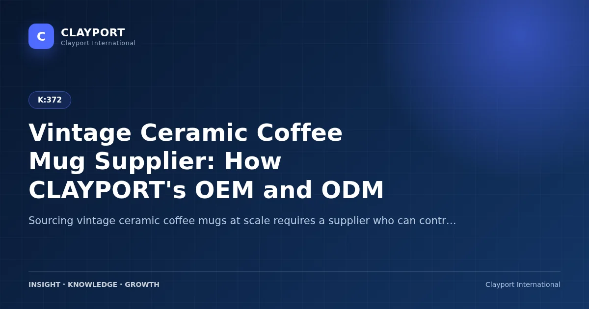 Vintage Ceramic Coffee Mug Supplier: How CLAYPORT's OEM and ODM Services Deliver Custom Tableware Programs