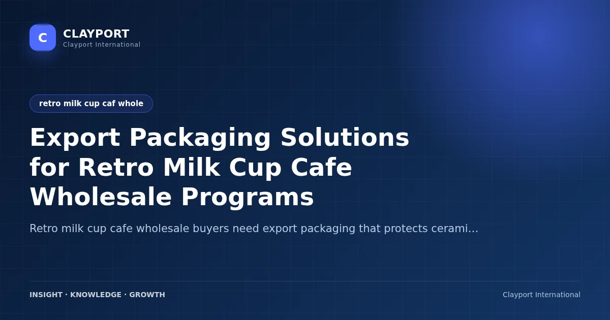 Export Packaging Solutions for Retro Milk Cup Cafe Wholesale Programs