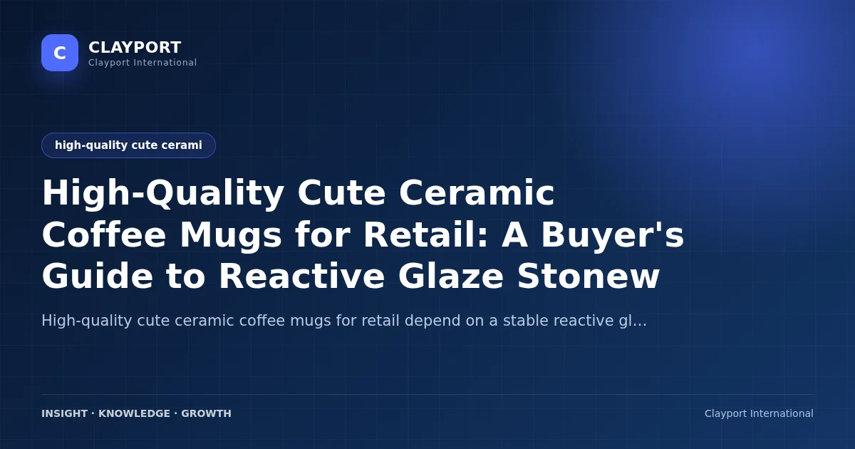 High-Quality Cute Ceramic Coffee Mugs for Retail: A Buyer's Guide to Reactive Glaze Stoneware