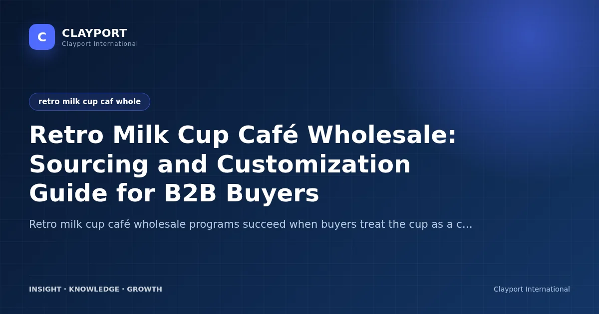 Retro Milk Cup Café Wholesale: Sourcing and Customization Guide for B2B Buyers