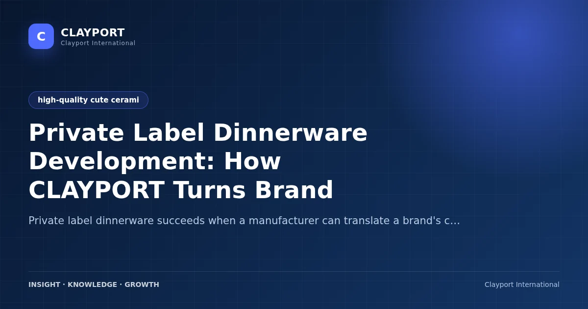 Private Label Dinnerware Development: How CLAYPORT Turns Brand Ideas into Finished Ceramic Tableware