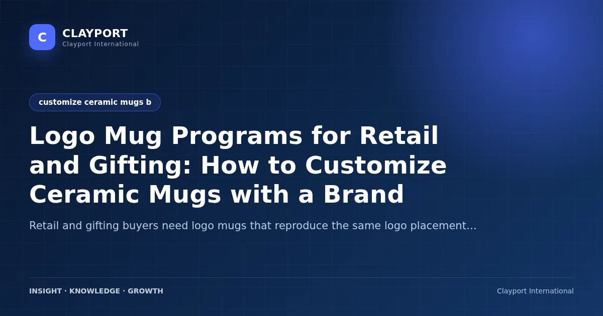 Logo Mug Programs for Retail and Gifting: How to Customize Ceramic Mugs with a Brand