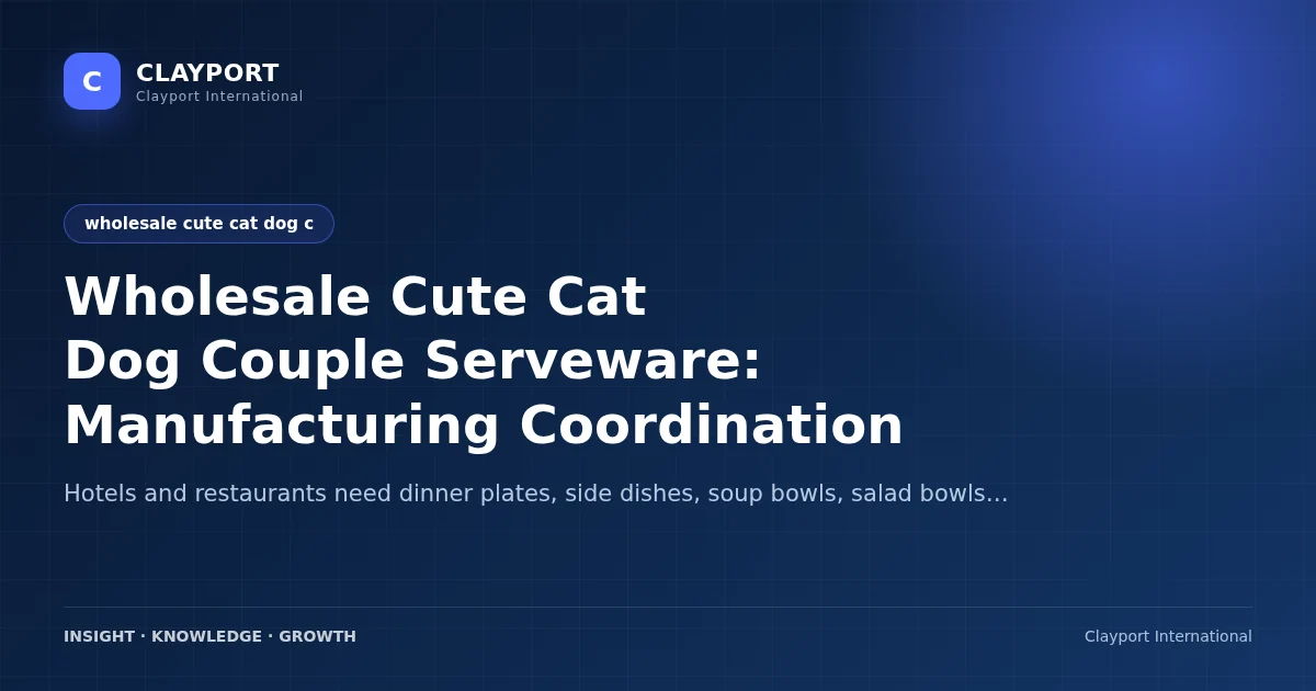 Wholesale Cute Cat Dog Couple Serveware: Manufacturing Coordination for Hospitality Buyers