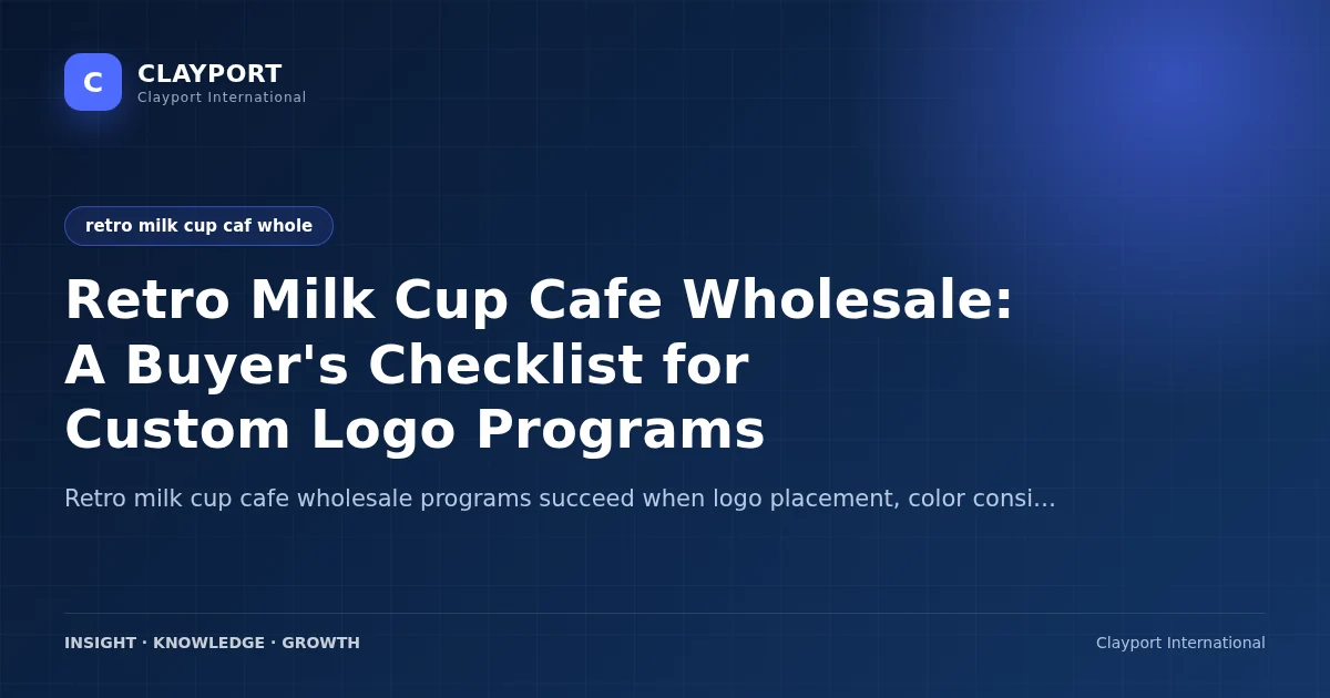 Retro Milk Cup Cafe Wholesale: A Buyer's Checklist for Custom Logo Programs