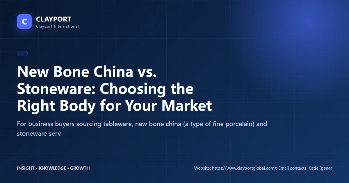 New Bone China vs. Stoneware: Choosing the Right Body for Your Market