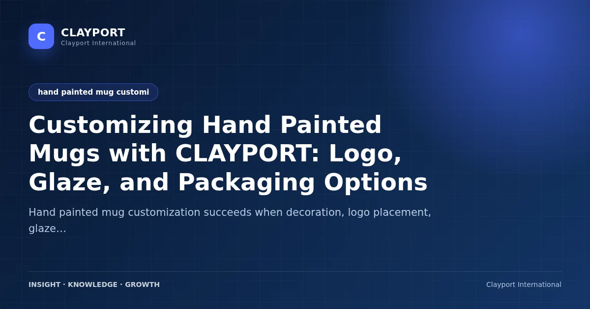 Customizing Hand Painted Mugs with CLAYPORT: Logo, Glaze, and Packaging Options