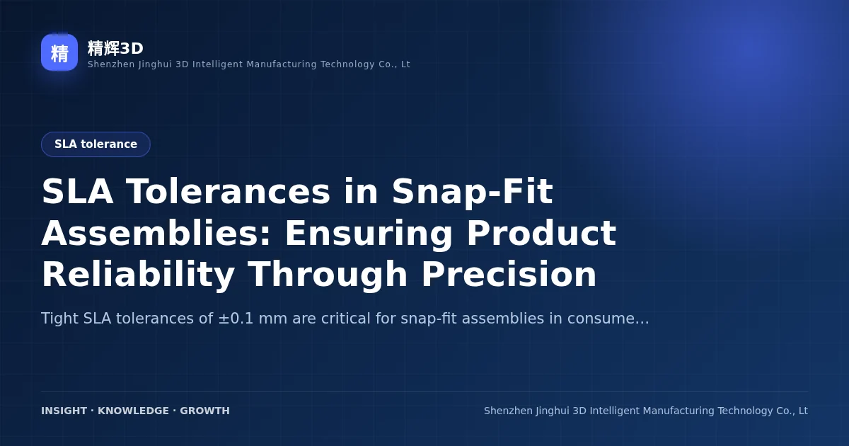SLA Tolerances in Snap-Fit Assemblies: Ensuring Product Reliability Through Precision