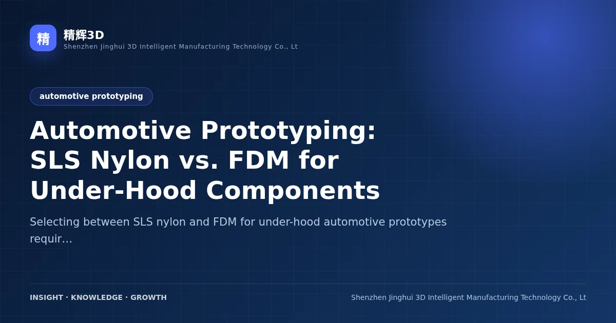 Automotive Prototyping: SLS Nylon vs. FDM for Under-Hood Components