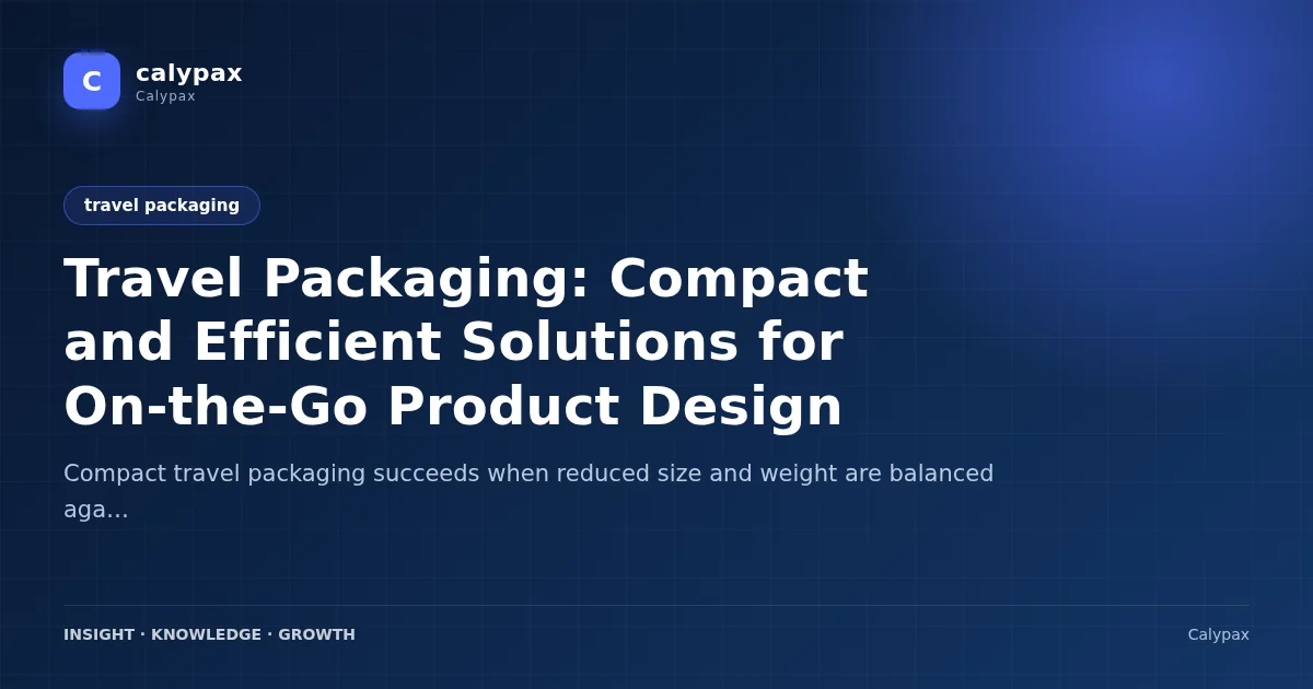 Travel Packaging: Compact and Efficient Solutions for On-the-Go Product Design