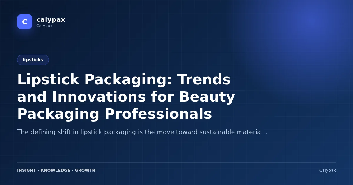 Lipstick Packaging: Trends and Innovations for Beauty Packaging Professionals