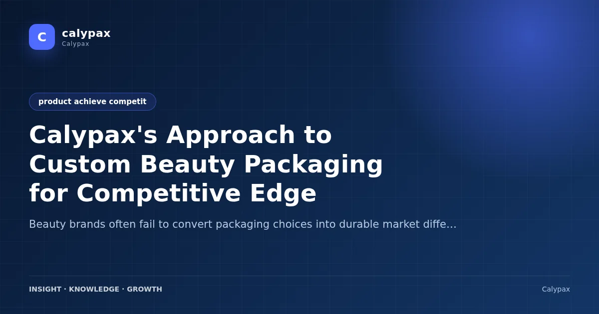 Calypax's Approach to Custom Beauty Packaging for Competitive Edge