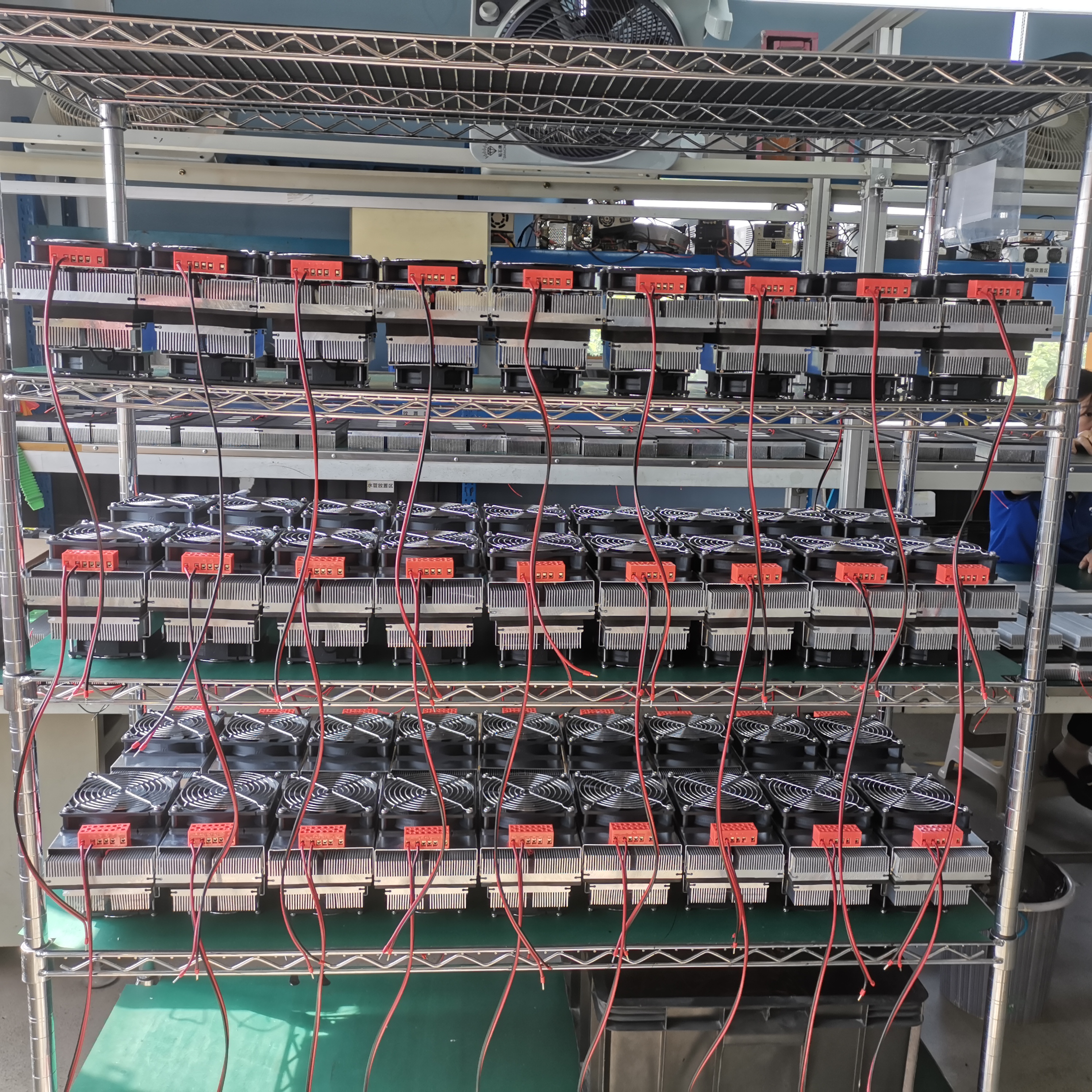 Thermoelectric cooler assembly line